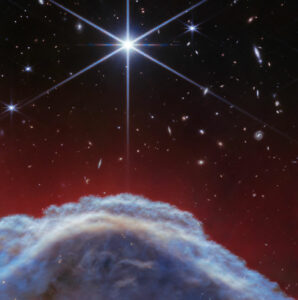 Nebulosa Testa di Cavallo (immagine catturata da Near-InfraRed Camera di Webb)
