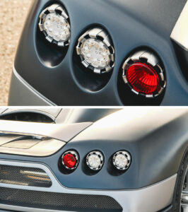 Particolare luci posteriori in/out Koenigsegg CCXR Prototipo 2006